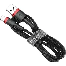 Зарядный кабель Baseus Cafule Lightning 2.4A / CALKLF-A19 (0.5м, красный/черный)