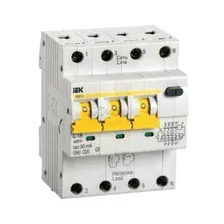 Дифавтомат IEK АВДТ 34 3P+N C16 30мА (MAD22-6-016-C-30)