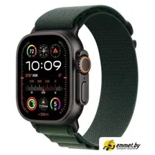 Умные часы Apple Watch Ultra 2 LTE 49 мм (титановый корпус, черный/темно-зеленый, ремешок из полиэст