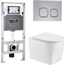 Унитаз подвесной WeltWasser Amberg 506 ST + Nesenbach 004 GL-WT + Amberg RD-CR