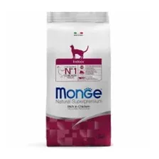 Сухой корм Monge Cat Daily Line Indoor для домашних кошек, из курицы 1,5кг