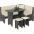Обеденная группа Трия Техас исп. 1 (ателье темный/экокожа бежевый)