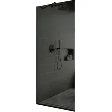 Душевая стенка MaybahGlass 195x89 MGD-693-6у (графитовое стекло/черный)