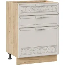 Шкаф напольный Трия Долорес 1Н6Я3 (дуб крафт золотой/крем)