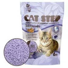 Комкующийся наполнитель Cat Step Tofu Lavender соевый, 2,7 кг (6 л)