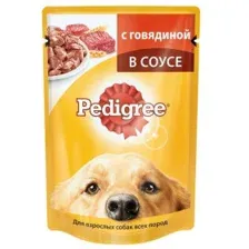 Корм для животных Pedigree для взрослых собак с говядиной в соусе  85г
