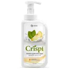 Средство для мытья посуды "CRISPI" ПЕНКА с соком груши и экс-м базилика (флакон 550 мл)