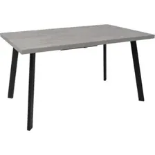 Кухонный стол Listvig Hagen 140 раздвижной 140-180x85 (цемент/черный)