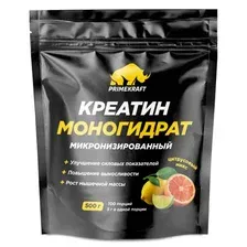 Креатин моногидрат микронизированный Prime Kraft Monohydrate Micronized 100 Pure (500г) цитрусовый микс