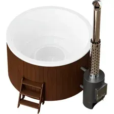 Купель Polarspa Comfort термососна 195 Hot (темный, с аэромассажем, хромотерапией и утеплением композитной чаши)