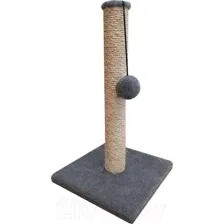 Когтеточка Cat House Столбик 0.6 (сизаль серый)