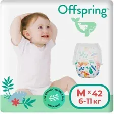 Трусики-подгузники Offspring M 6-11кг Джунгли (42 шт)