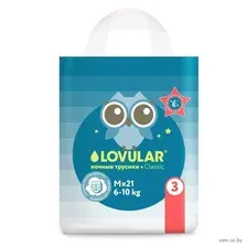 Трусики-подгузники Lovular Night M 6-10 кг (21 шт)