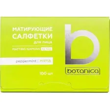 Матирующие салфетки для лица Botanica Мята (100шт)