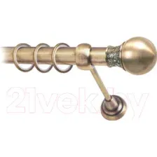Карниз для штор Lm Decor Тифани 037 1р гладкий 25мм (антик, 2.4м)