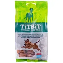 Лакомство для собак TiTBiT Подушечки с ягненком и сыром для крупных и средних 95 г
