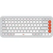 Клавиатура Logitech Pop Icon Keys 920-013088 (белый/оранжевый, с гравировкой)