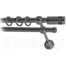 Карниз для штор Lm Decor Имидж 116 2р витой (антрацит, 2.4м)