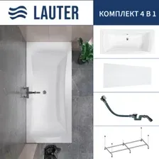 Ванна Lauter Belgravia 170x75 21110170 (с каркасом, лицевым экраном и сифоном 21Y32002 белый)