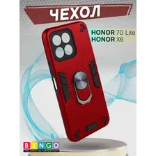 Чехол-накладка Bingo Warrior для Honor X6/HONOR 70 Lite (красный)
