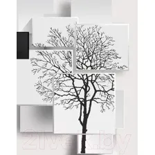 Фотообои листовые Citydecor Дерево 3D Инь-янь 2 (200x254)