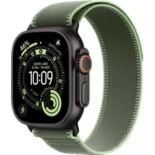 Умные часы Apple Watch Ultra 3 LTE 49 мм (титановый корпус, черный/зеленый, нейлоновый ремешок размера S/M)