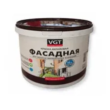 Краска VGT ВД-АК-1180 Фасадная (7кг, белоснежный)