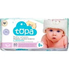 Влажные салфетки детские Topa с лосьоном (80шт)