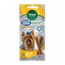 Лакомство Triol палочки жевательные для собак мелких пород, DENTAL NORM, 45 г