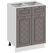 Шкаф напольный Трия Бьянка 1Н6Я1 (белый/дуб серый)