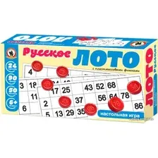 Настольная игра Русский стиль Лото русское с пластмассовыми фишками