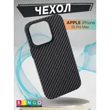 Чехол-накладка Bingo Carbon для Apple iPhone 15 Pro Max (черный)