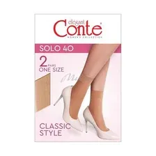 Носки женские CONTE ELEGANT Solo 40, nero, размер 23-25, 2 пары