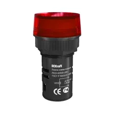 Лампа сигнальная DEKRAFT ЛK-22 ADDS LED красный (25066DEK)