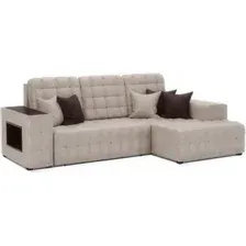 Диван угловой Mebel-Ars Мадрид правый (бархат бежевый Star Velvet 6 Beige)