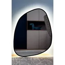 Зеркало с подсветкой  EMZE 64x80 LED.UV.NF.64.80.CHE.4K (черный с УФ-окантовкой и подсветкой)
