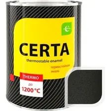 Эмаль Certa HS Термостойкая 1200С 0.8 кг (черный сатин)