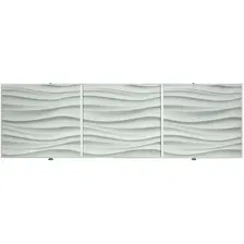 Экран для ванны Comfort Alumin Волна белая 3D, 170х50 см