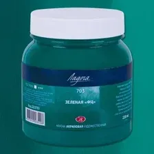 Акриловая краска Невская палитра Ладога 2223703 (220 мл, 703 зеленая ФЦ)