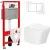 Унитаз подвесной Lauter Square 214903 + TECE Kit 9400413 с кнопкой (белый)