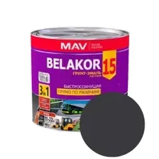 Грунт-эмаль MAV Belakor 15 молотковая (1л, графит)