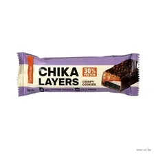 Протеиновый батончик Chikalab Chika Layers (60 г, хрустящее печенье с двойным шоколадом)