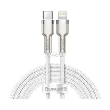 Кабель BASEUS CATLJK-B02 Cafule Series Metal Data Cable Type-C to Lightning 20W 2m White