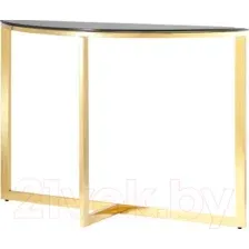 Консольный столик Stool Group Альба 115x30 / ECST-095-SR-TG (стекло черное/сталь золото)