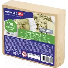 Пластилин скульптурный Brauberg Art Classic / 106515 (телесный)