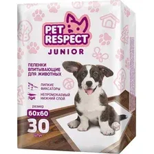 Одноразовая пеленка для животных Pet Respect Junior 60x60 (30шт)