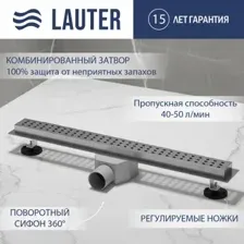 Трап/канал Lauter 210381-1-KH 800x55 (хром)