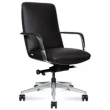 Кресло офисное Norden Neo LB / HD-2218-1 L LB (черная кожа/алюминиевая база)