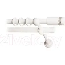 Карниз для штор Lm Decor Имидж 116 2р гладкий 25/19мм (белый глянец, 1.8м)