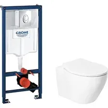 Унитаз подвесной Saniteco KW-99046  GROHE Rapid SL 38721001